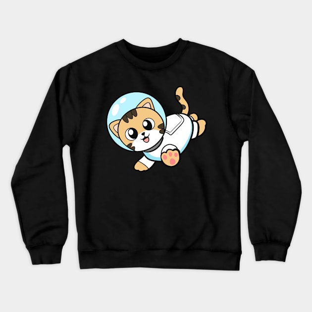 Space Cat Crewneck Sweatshirt by WildSloths